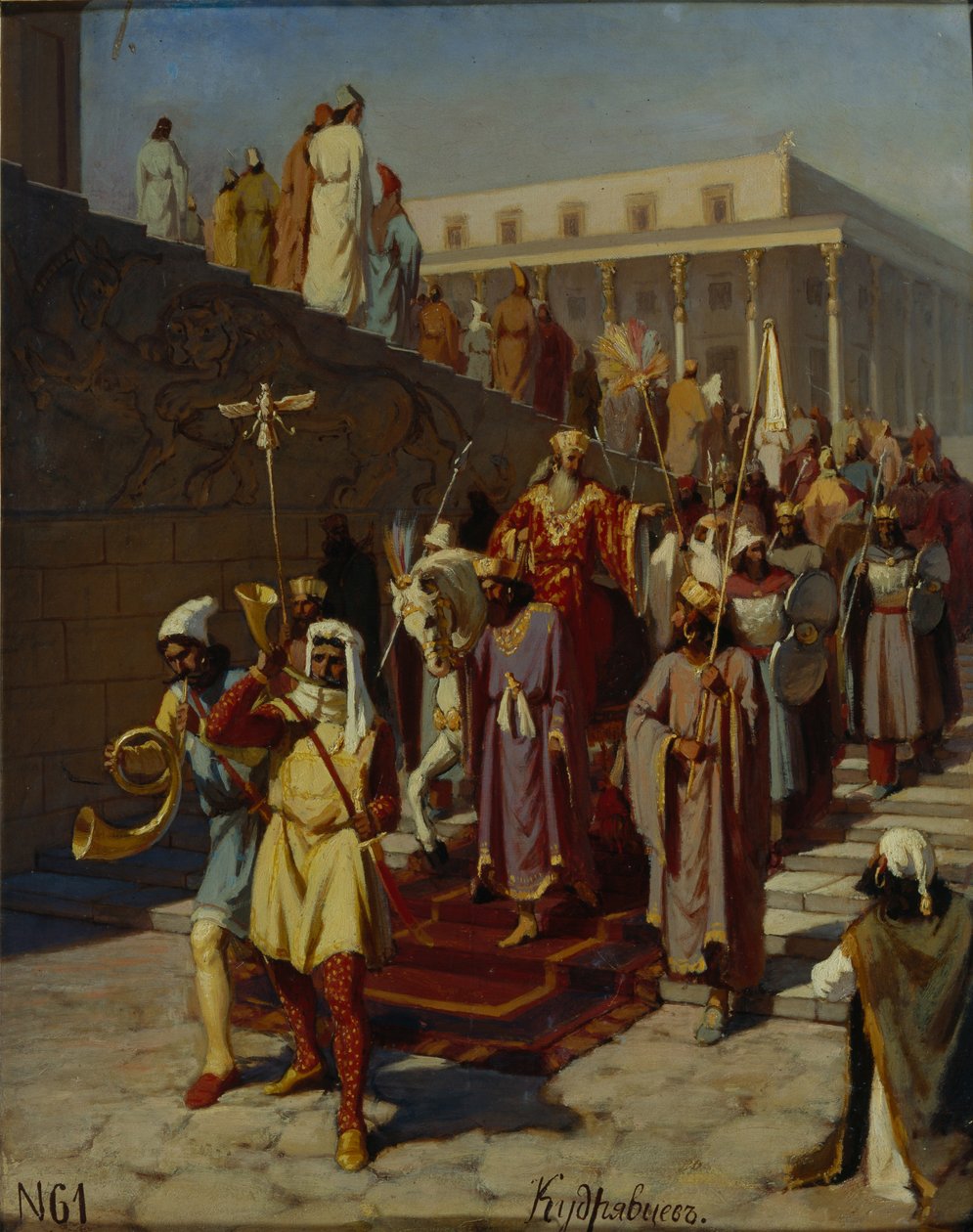 Procesión triunfal de Amán, 1875 de Kozma Nikiforovich Kudryavtsev