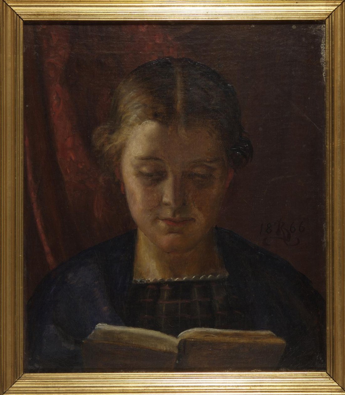 Elisabeth Zahrtmann, hermana del artista, leyendo de Kristian Zahrtmann