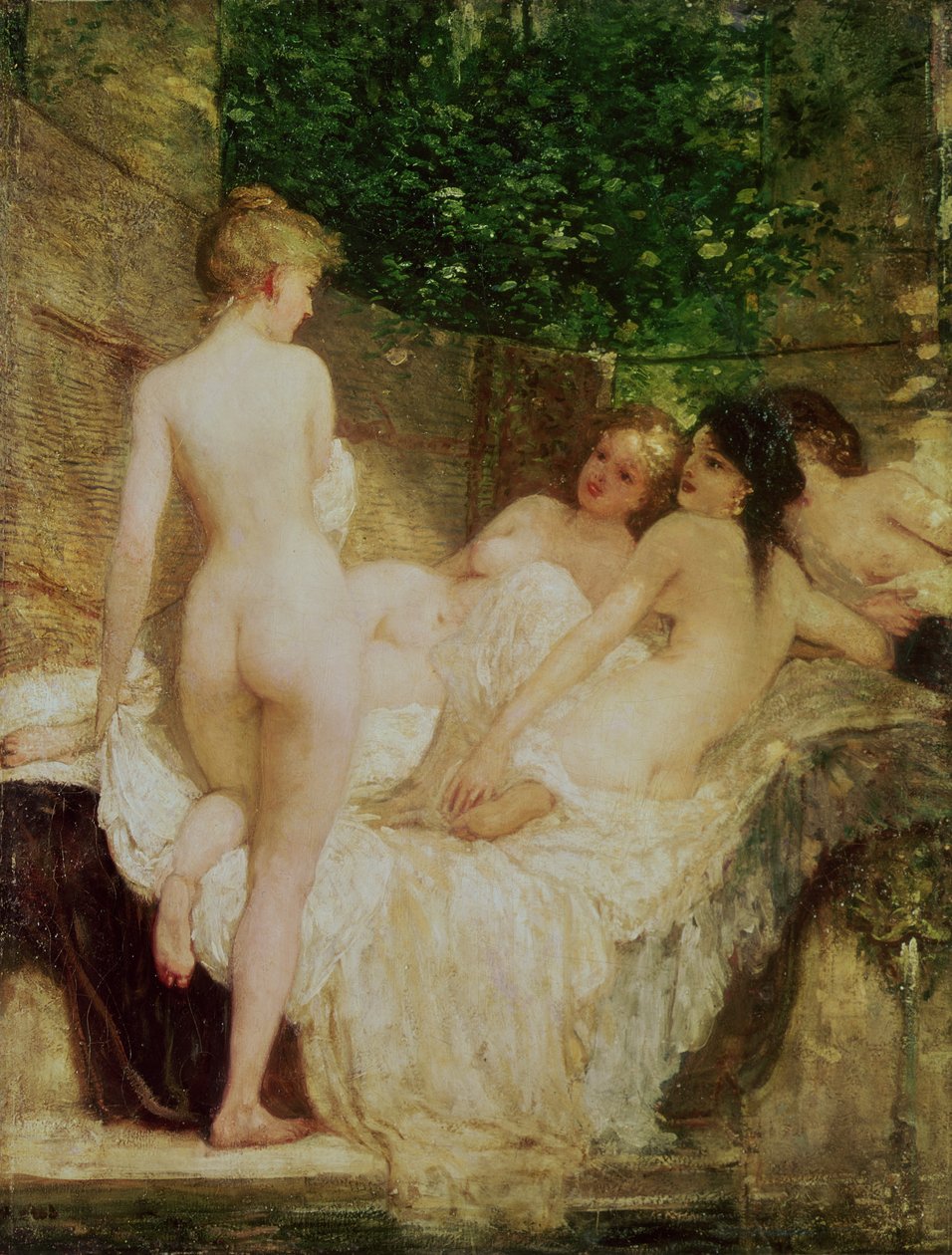 Después del baño, c.1880 de Károly Lotz