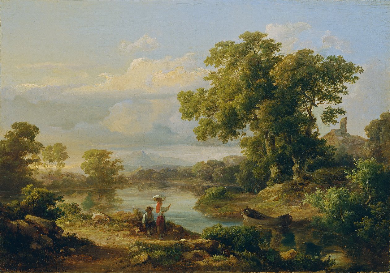 primavera junto al río de Károly Markó d. Ä.
