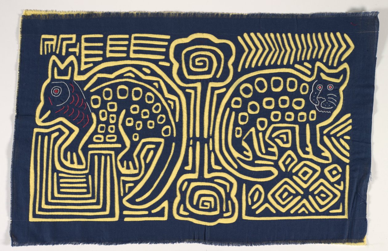 Panel de camisa (mola), c.1950 (algodón aplicado) de Kuna Indian Culture