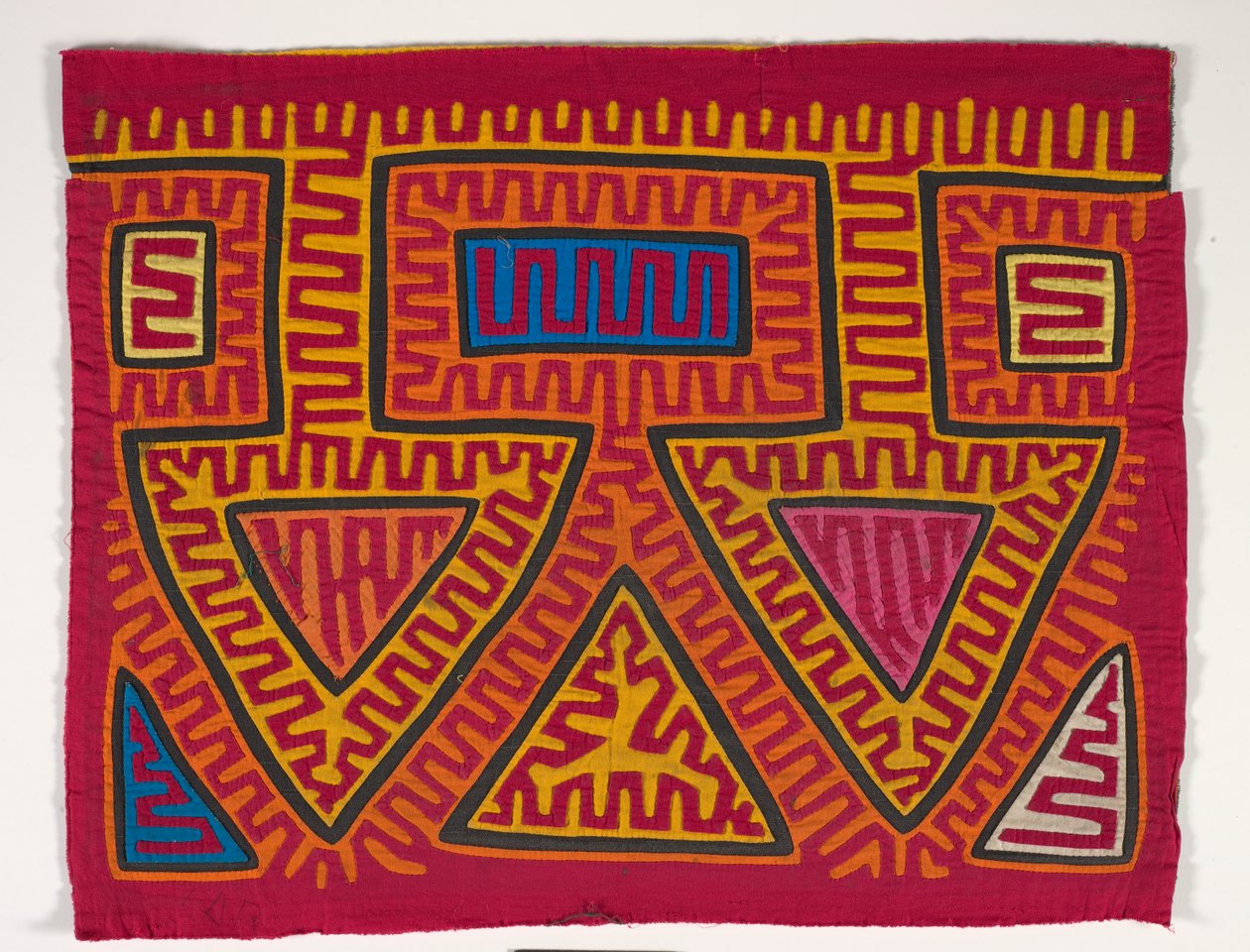 Panel de camisa (mola), c.1950 (algodón aplicado) de Kuna Indian Culture