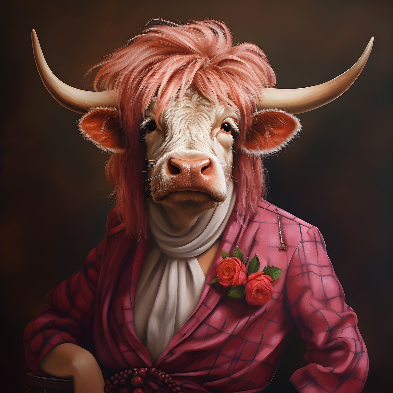 Vaca de las tierras altas como Marilyn Monroe 3 de Kurt Heppke