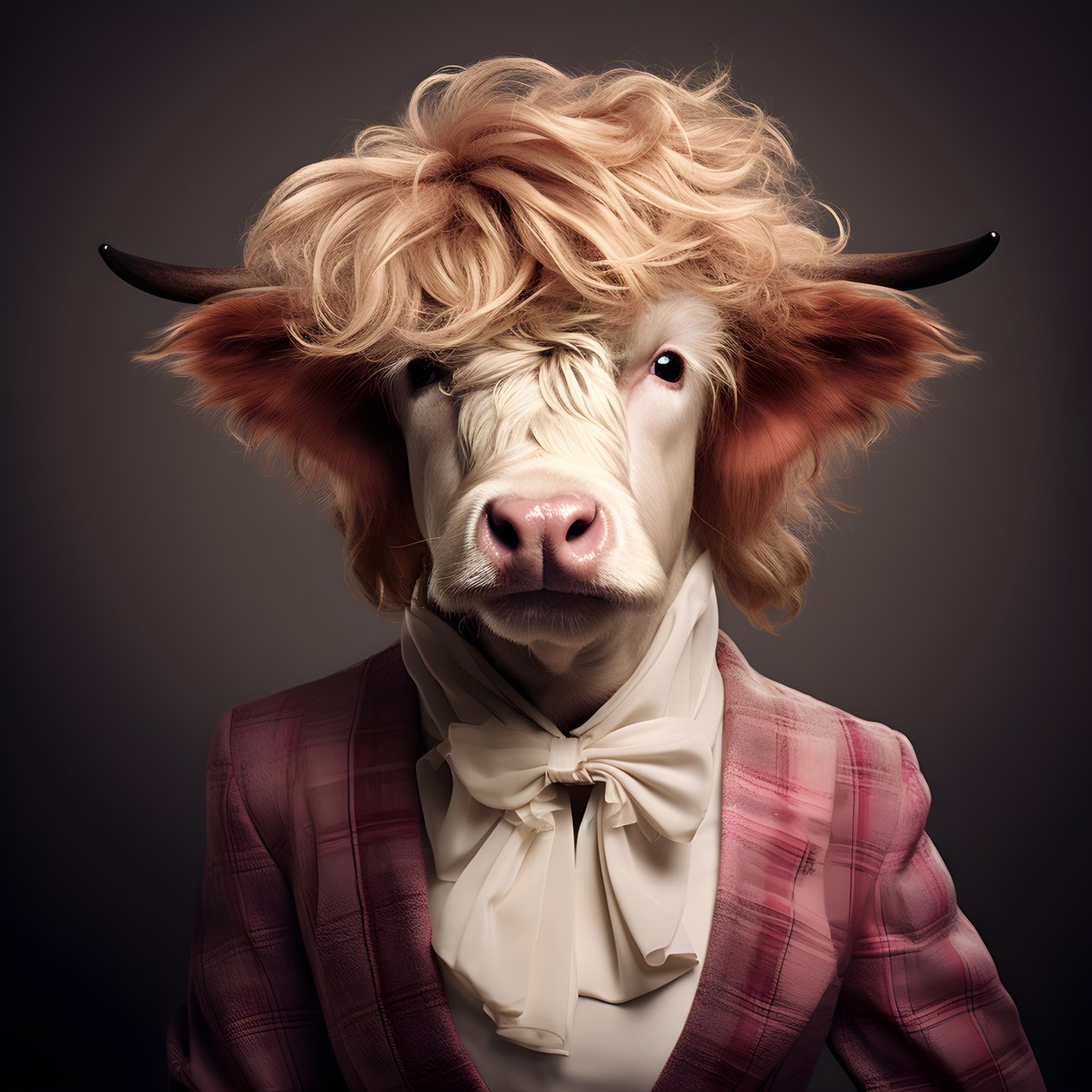 Vaca de las tierras altas como Marilyn Monroe 4 de Kurt Heppke