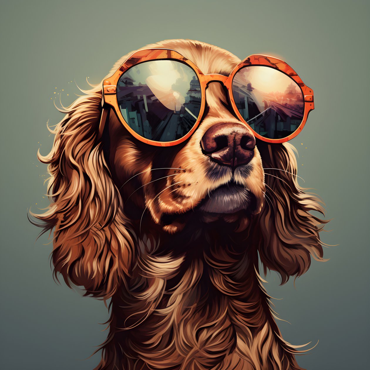 Perro, dibujos animados, gafas de sol 4 de Kurt Heppke