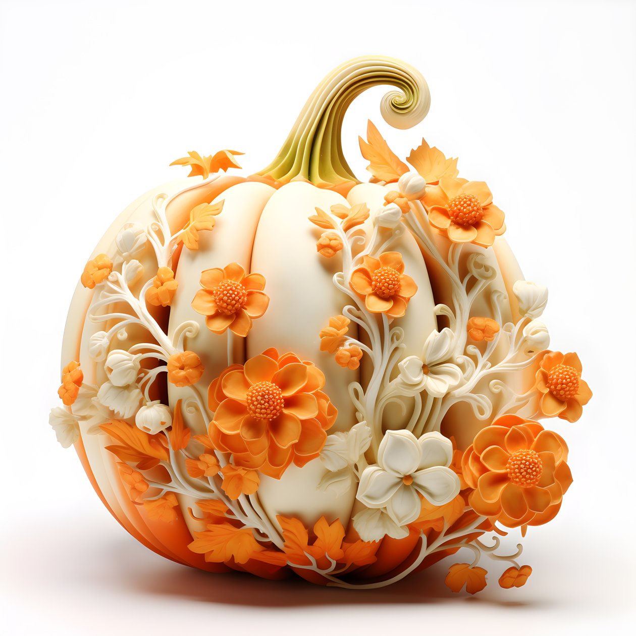 Calabaza de la que salen flores 3 de Kurt Heppke