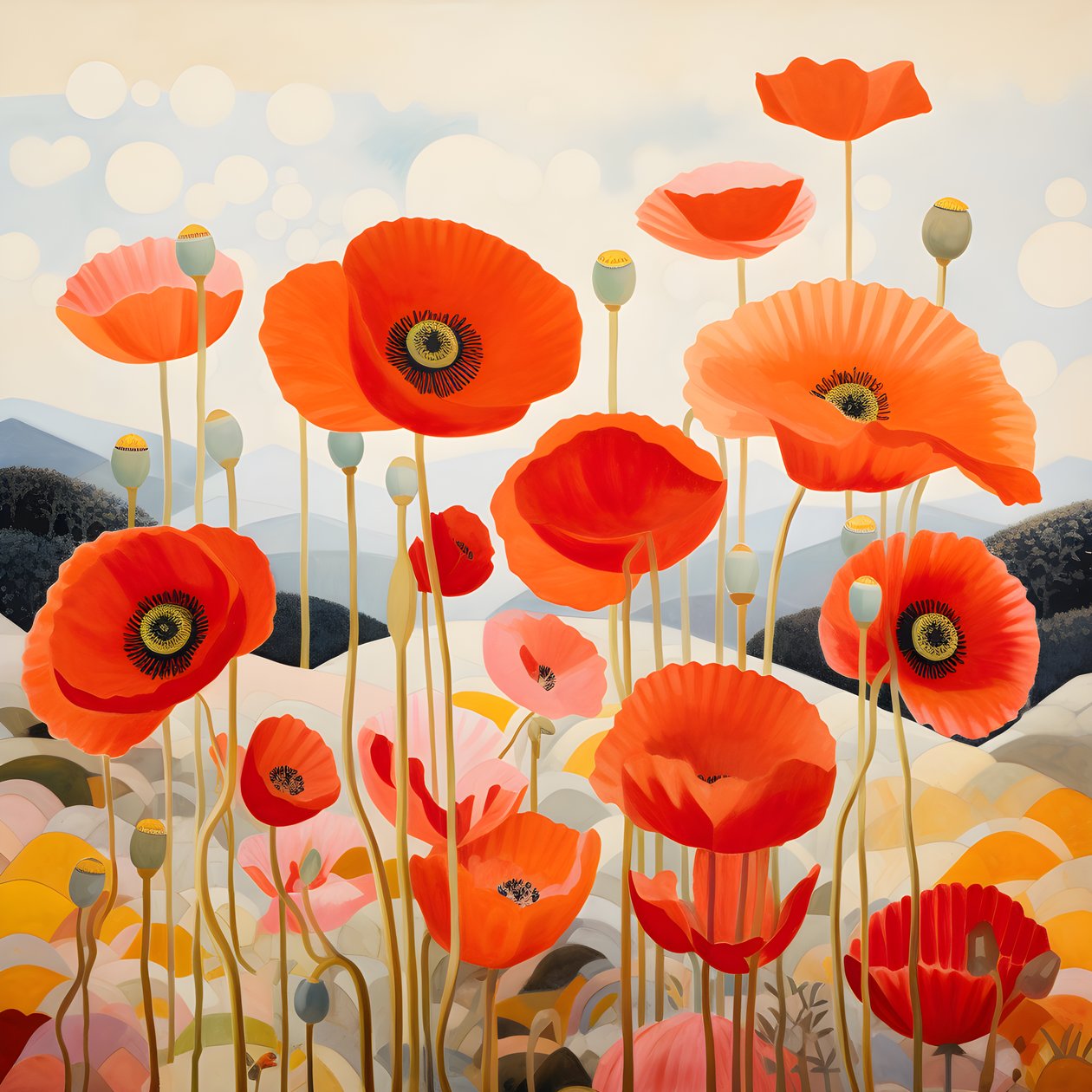 Amapolas en Toscana 4 de Kurt Heppke