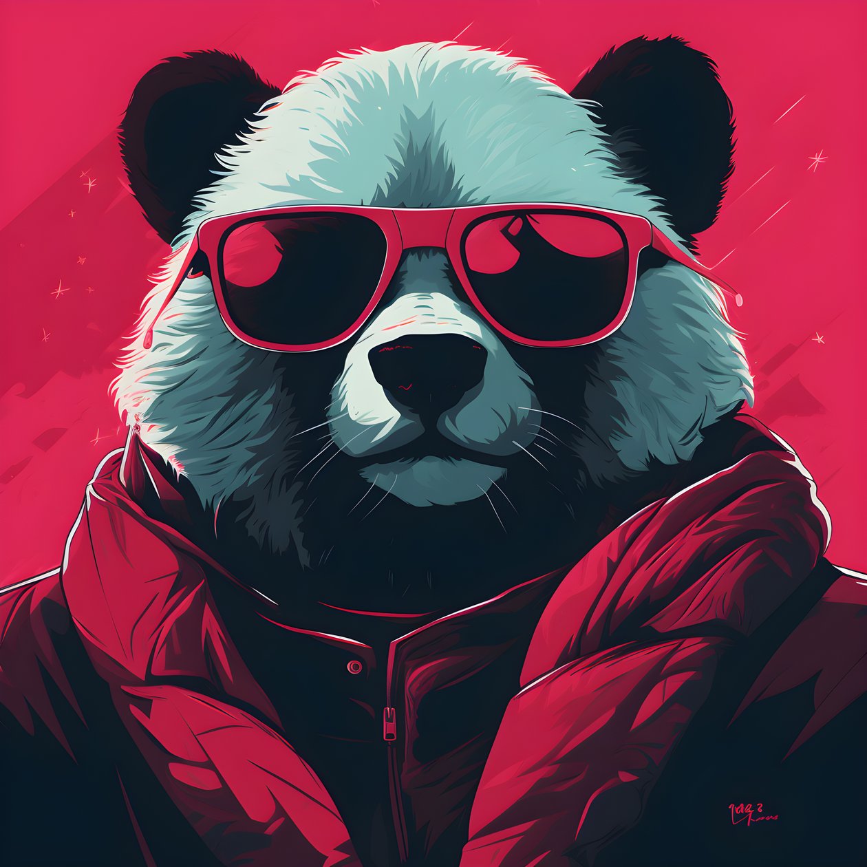 Panda con gafas 3 de Kurt Heppke