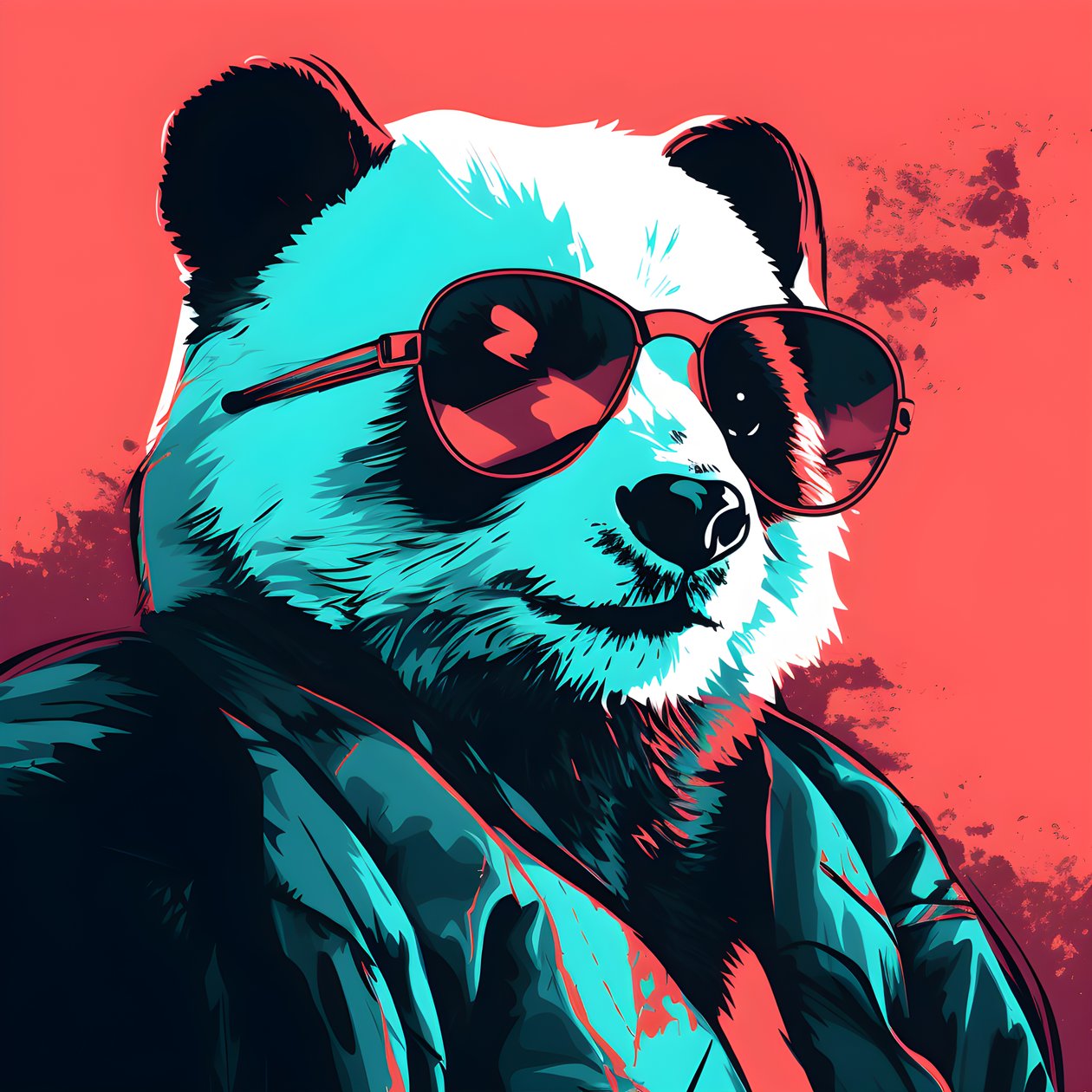 Panda con gafas 4 de Kurt Heppke