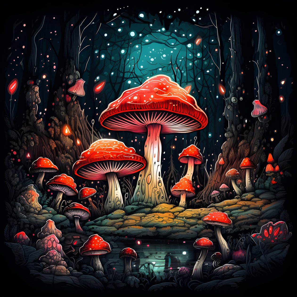 Seta y bosque 4 de Kurt Heppke