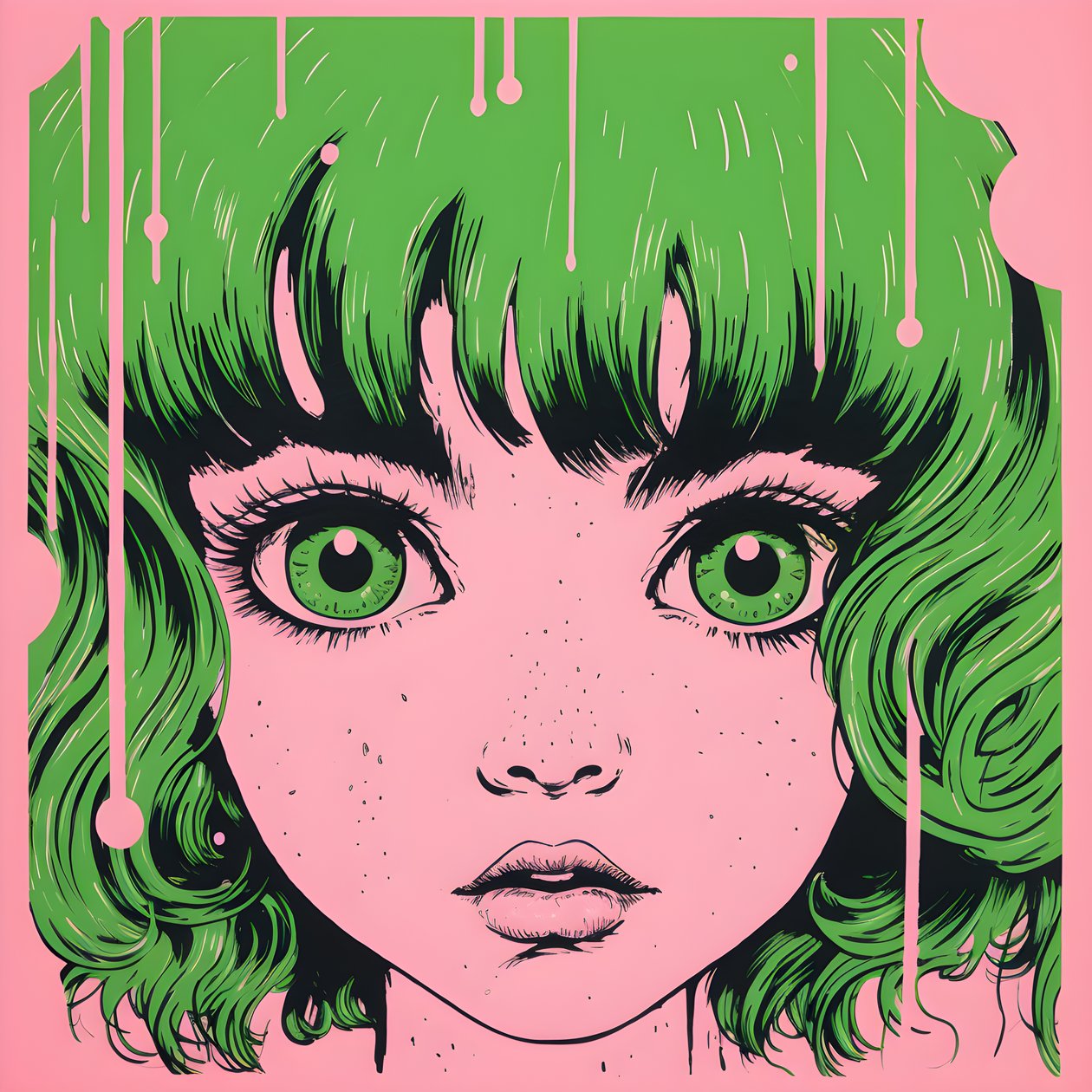 Risografía de una tierna niña 4 de Kurt Heppke