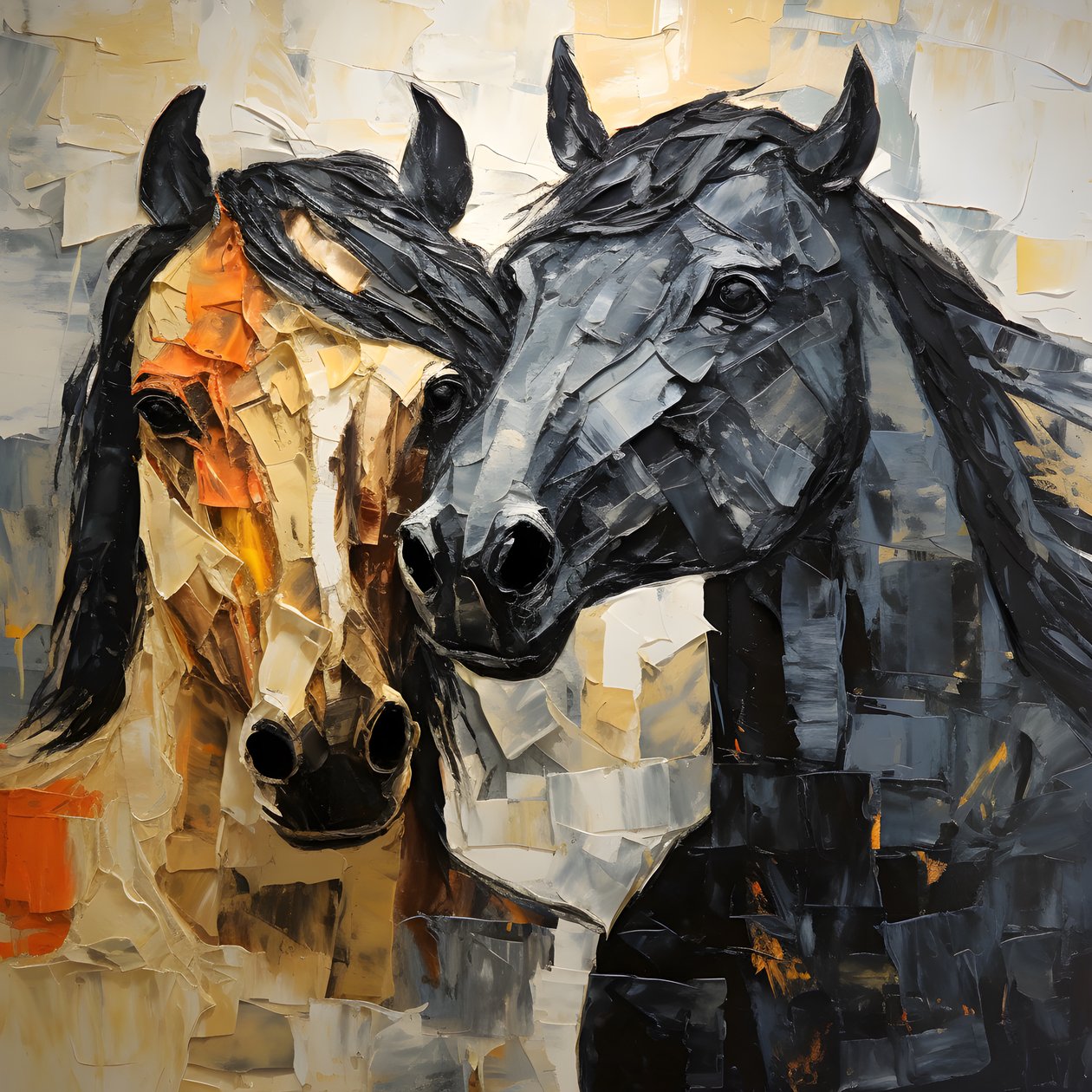 caballos oscuros 2 de Kurt Heppke