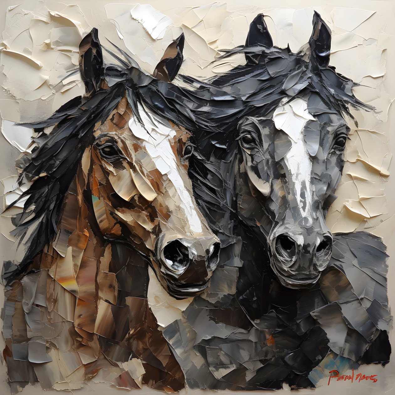 caballos oscuros 4 de Kurt Heppke
