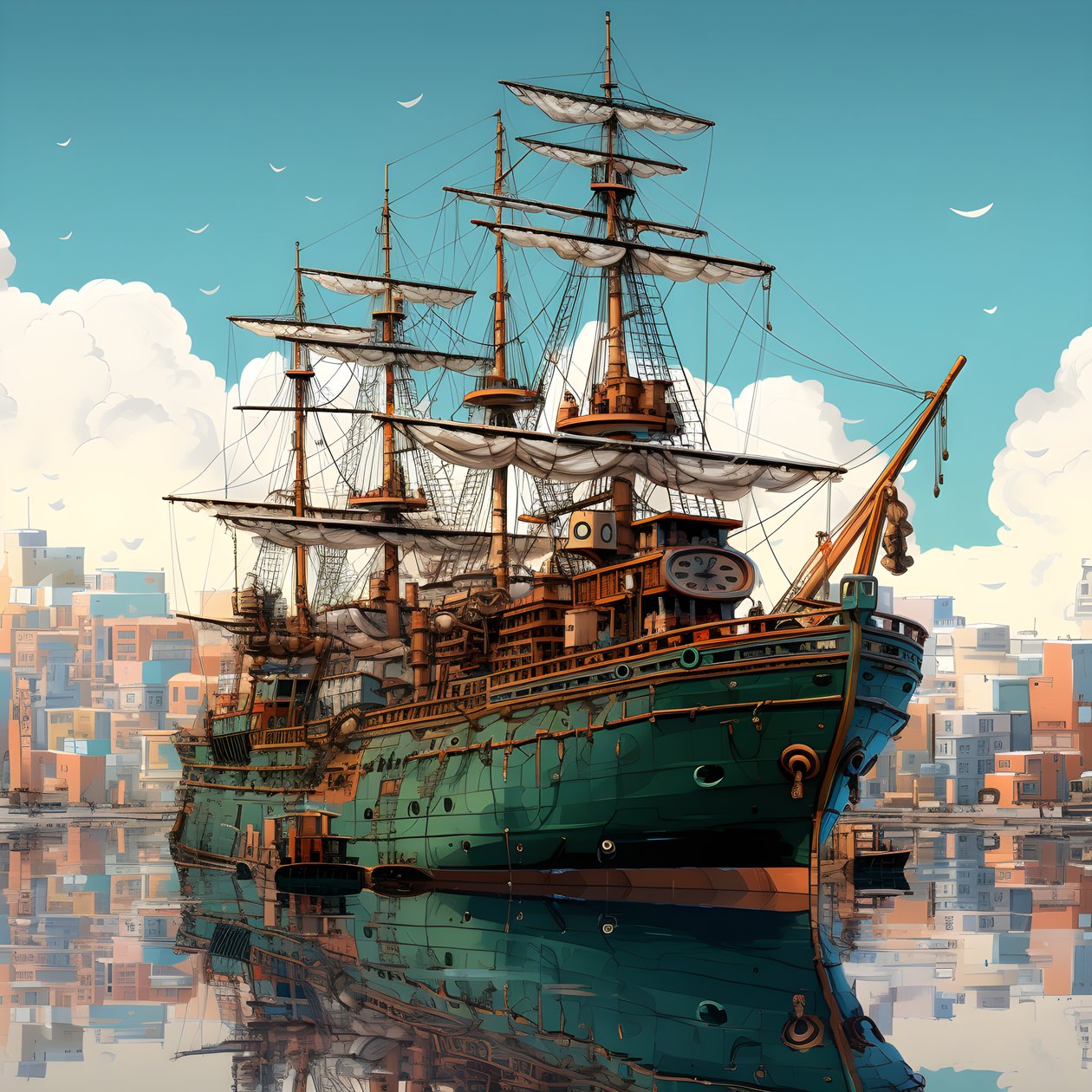 un gran barco en el agua 1 de Kurt Heppke