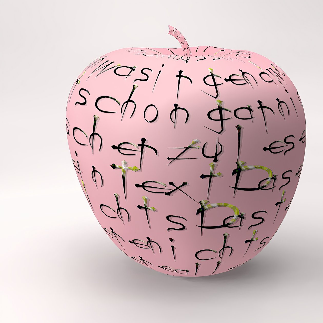 manzana enmarcada con letras II de Kurt Heppke