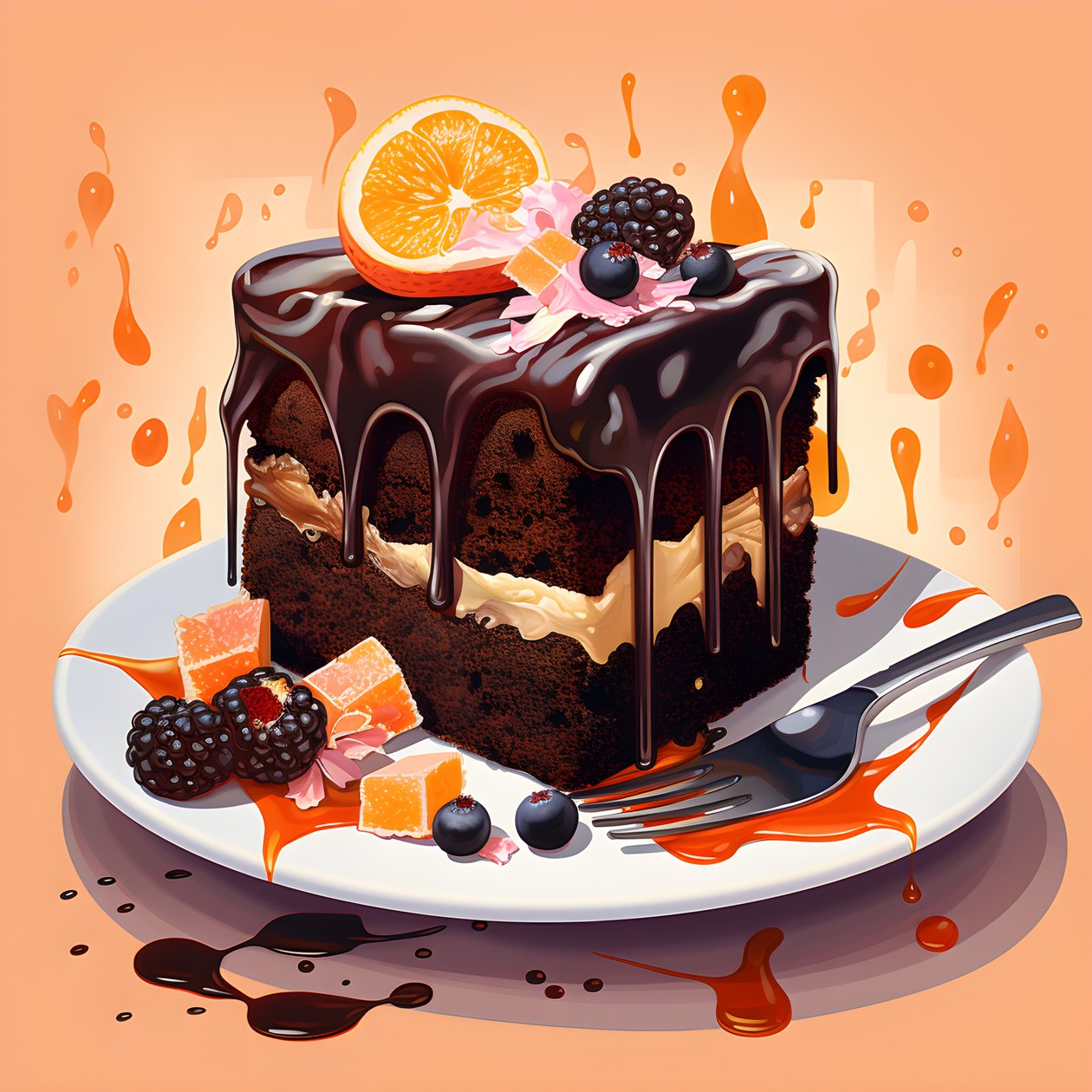 tarta de chocolate, caramelo y ruibarbo 1 de Kurt Heppke