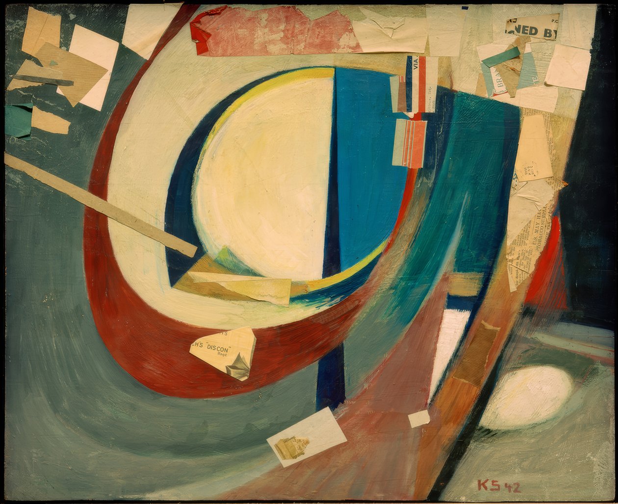 Imagen abstracta Skoyen II de Kurt Schwitters