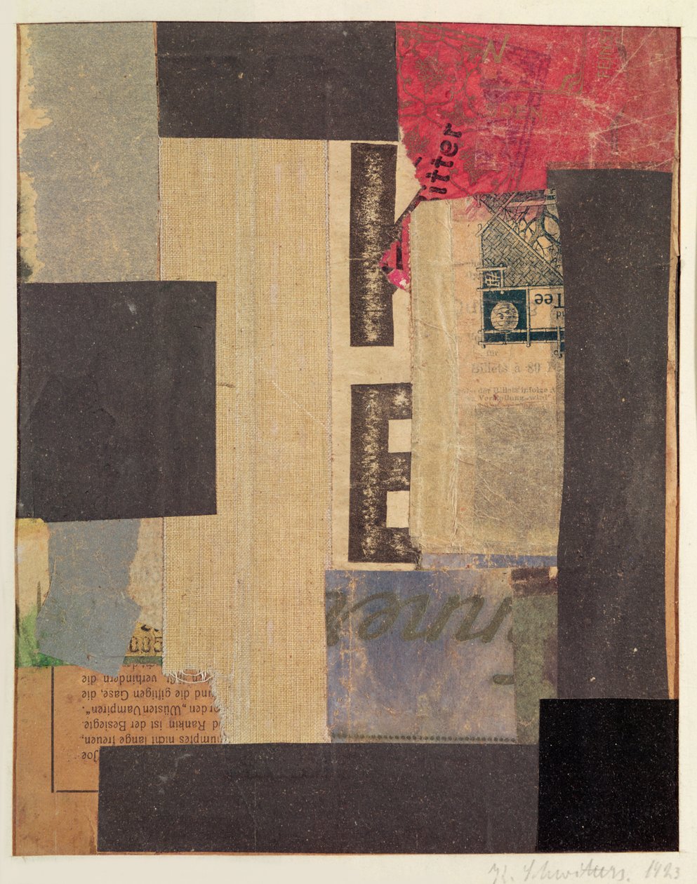 Collage, 1923 de Kurt Schwitters