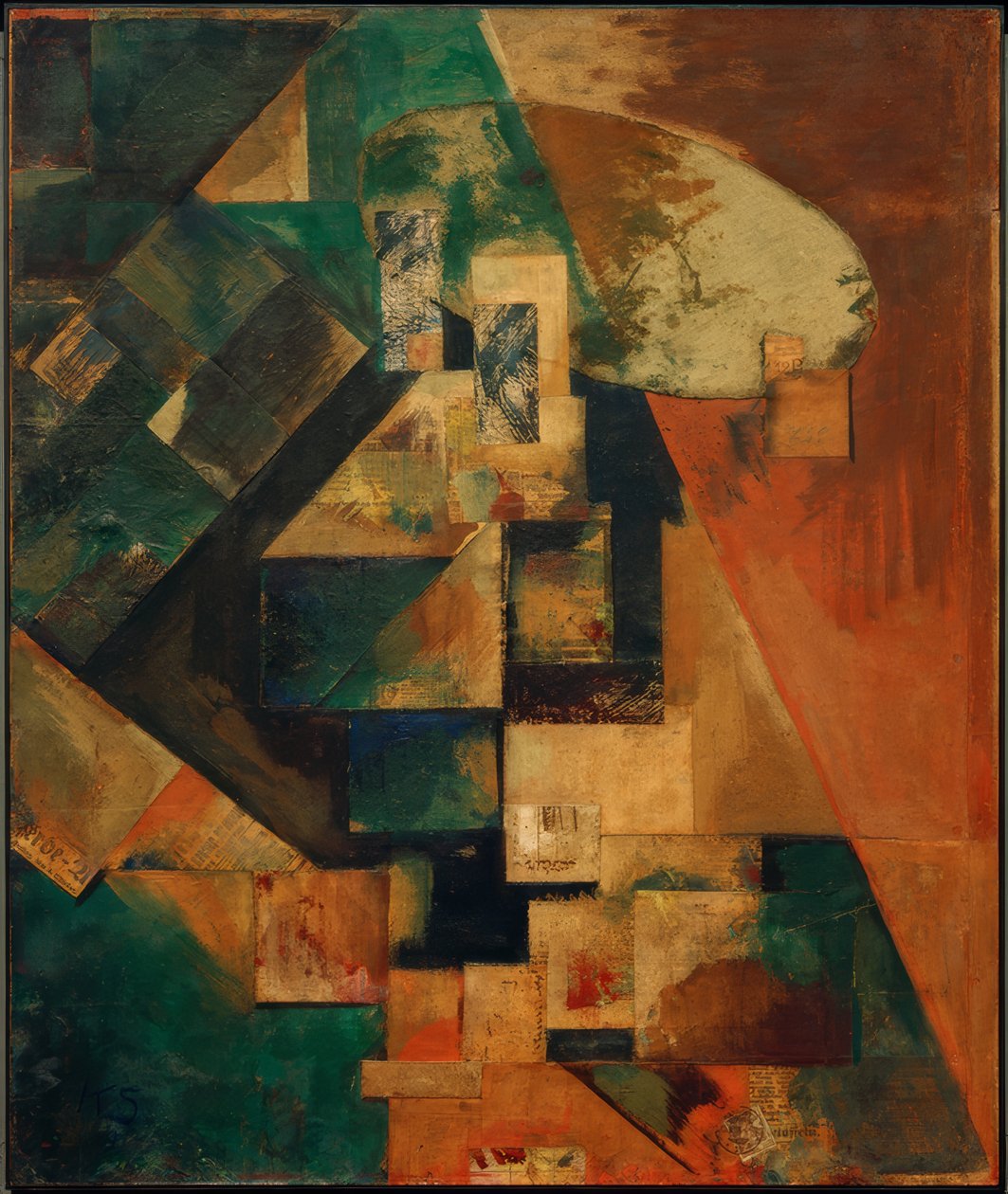 Merzbild 1 B Imagen con cruz roja de Kurt Schwitters