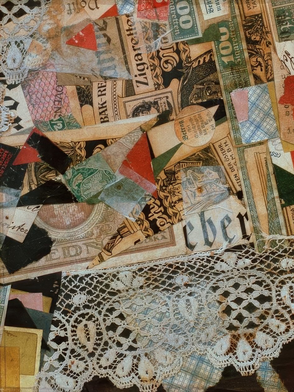 Dibujo Merz 297 Amarillo de Kurt Schwitters