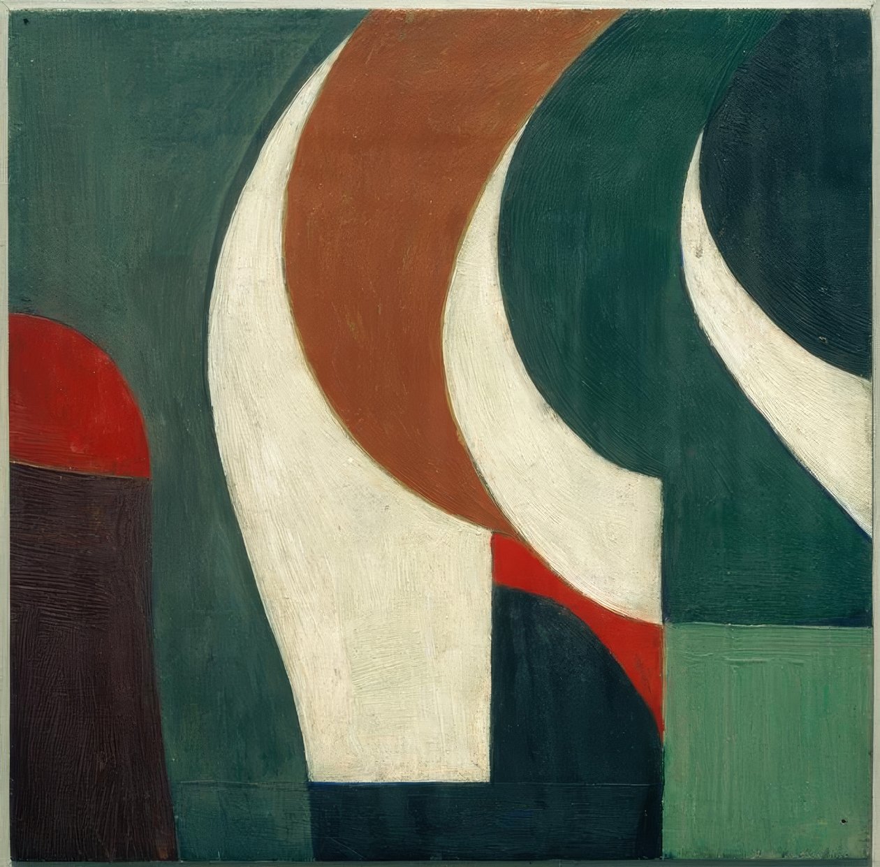 Sin título (Imagen con tres hoces blancas) de Kurt Schwitters
