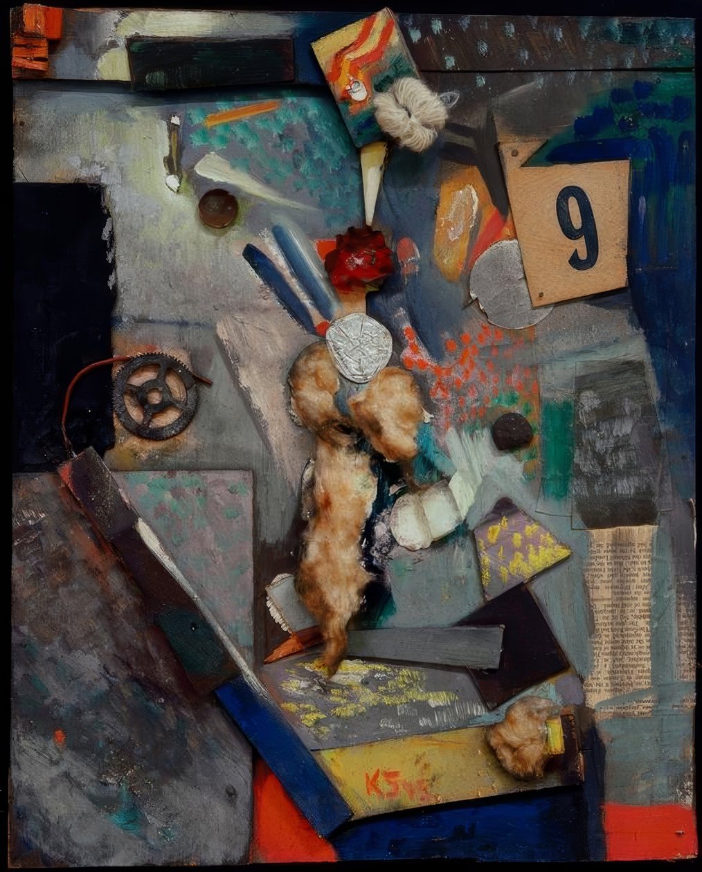 Sin título (Merzbild 9) de Kurt Schwitters