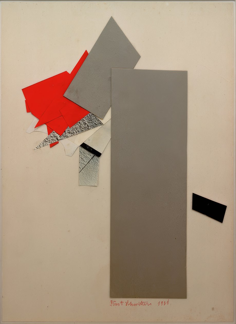 Sin título (rojo, gris, negro) de Kurt Schwitters