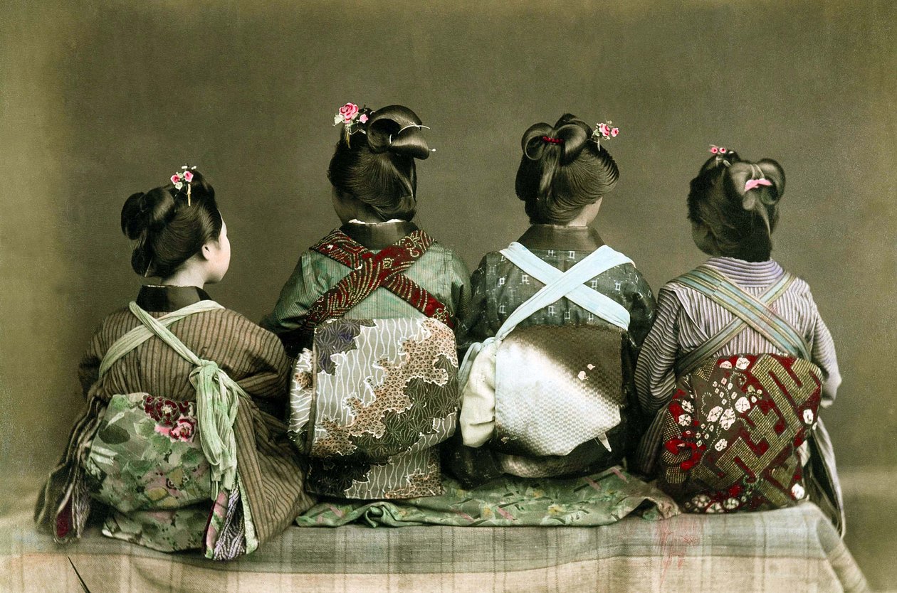 Bailarinas, c.1890 de Kusakabe Kimbei