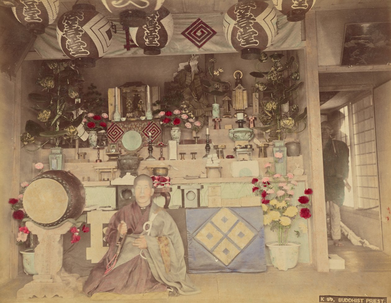 Sacerdote budista de Kusakabe Kimbei