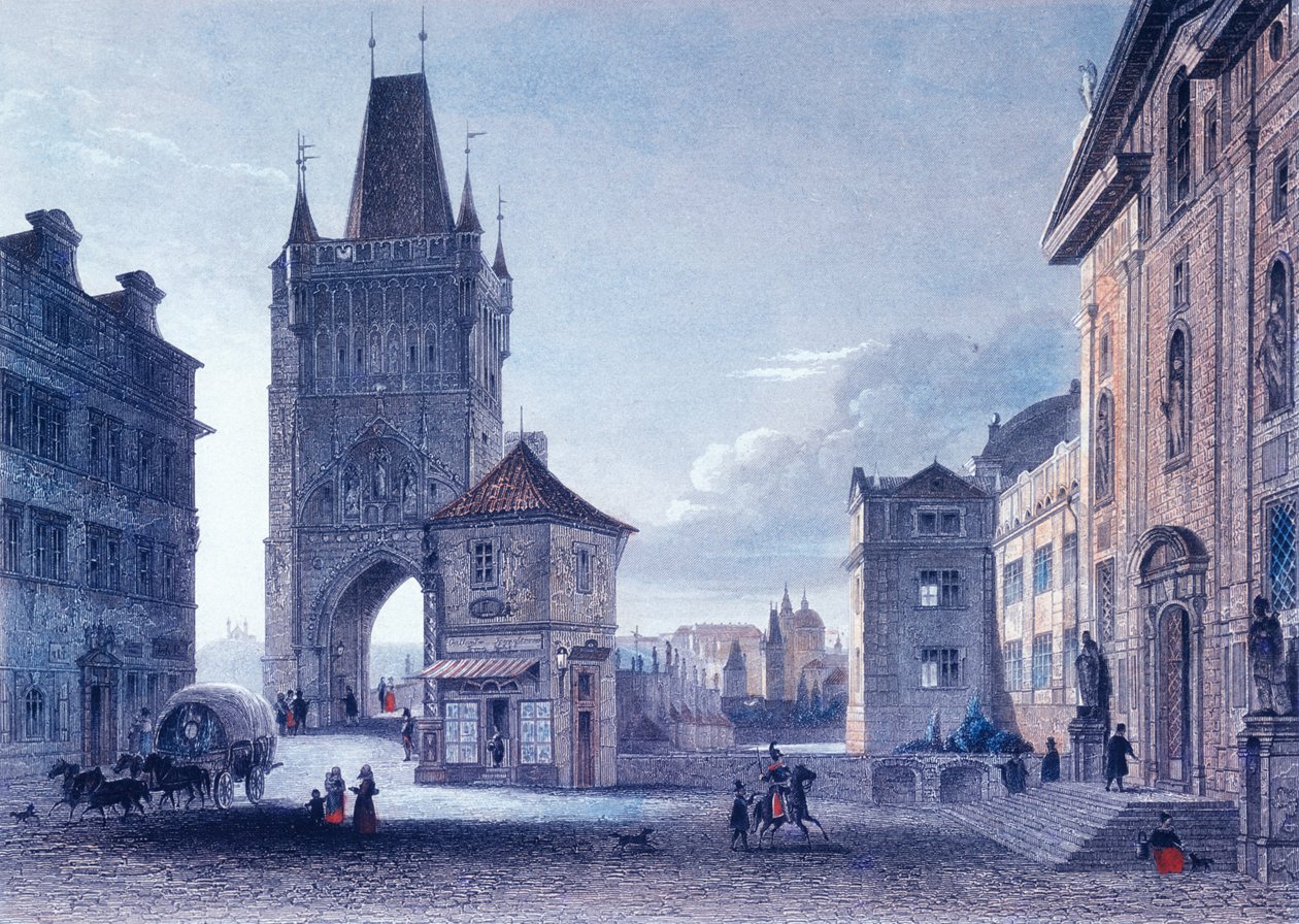 Torre del Puente de la Ciudad Vieja, c.1840 de L. and Poppel, J. Lange