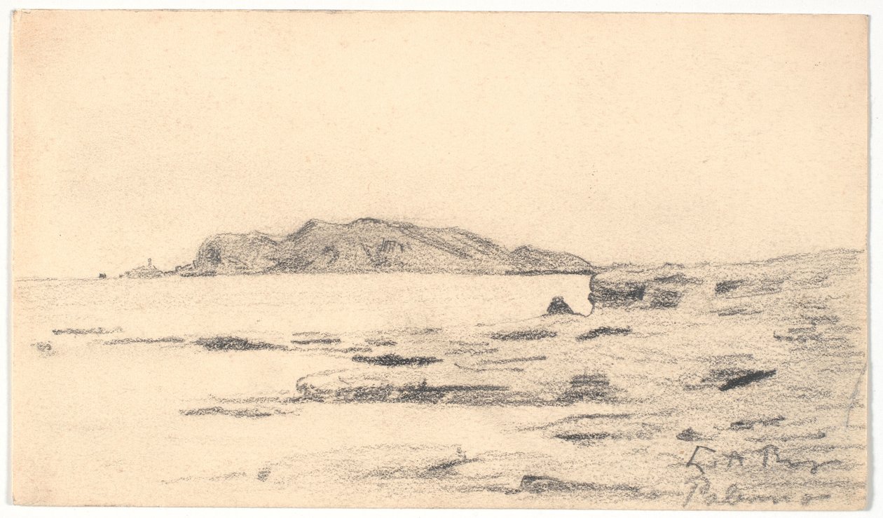 El Monte Pellegrino visto desde la costa de Palermo de Laurits Andersen Ring