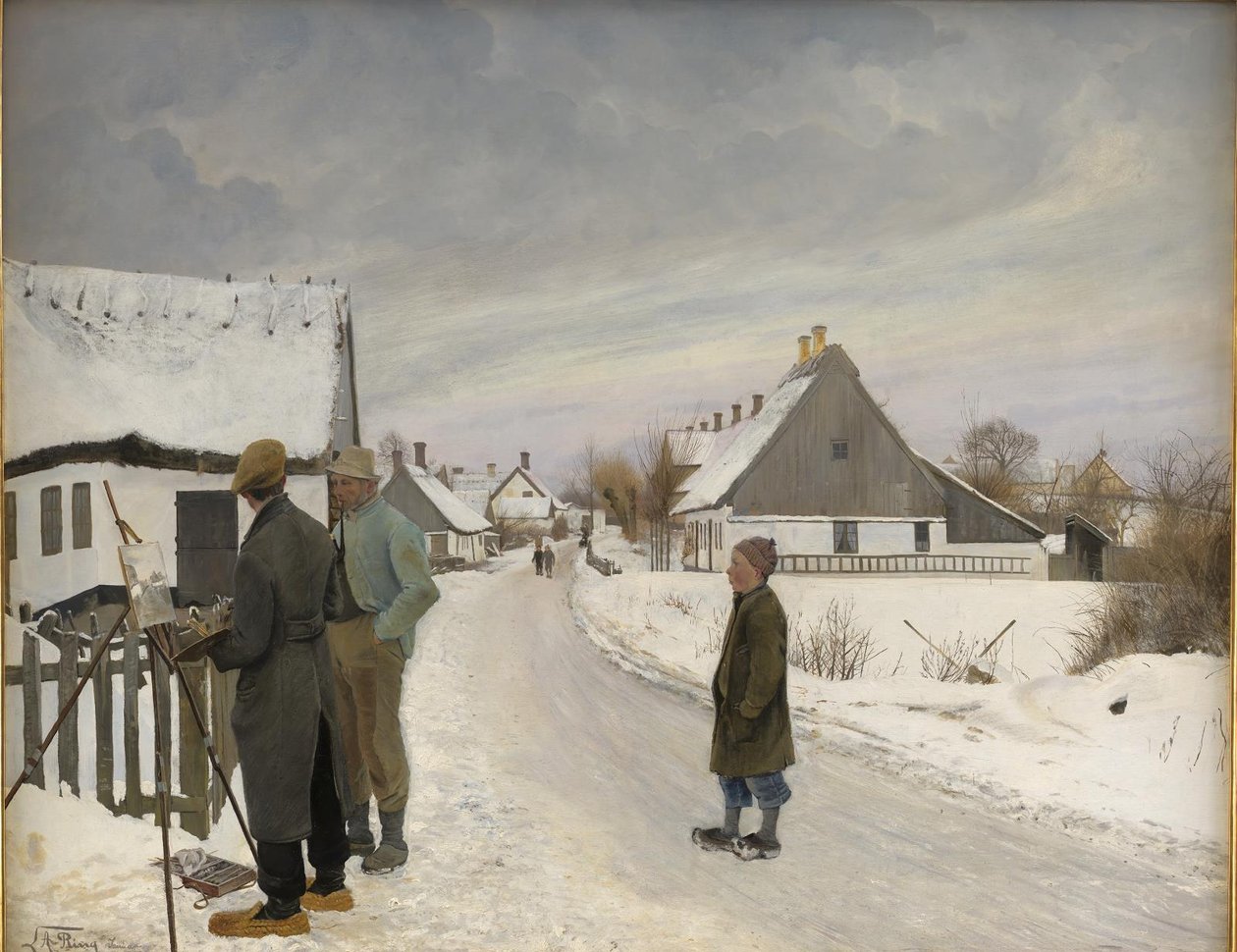 El pintor en el pueblo de Laurits Andersen Ring