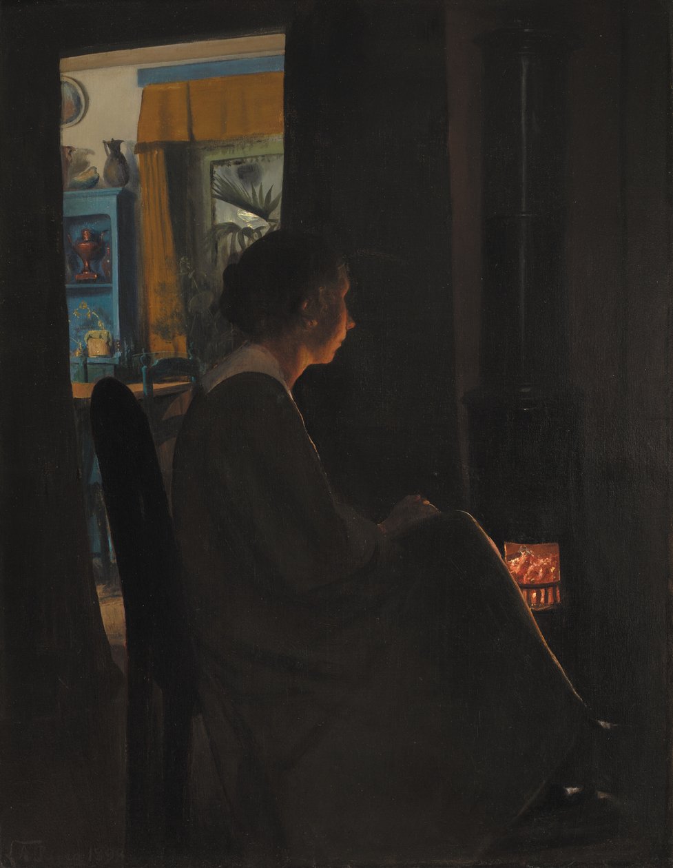 Crepúsculo. La esposa del artista de Laurits Andersen Ring