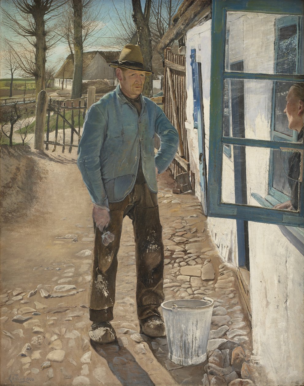 Blanqueando la vieja casa de Laurits Andersen Ring