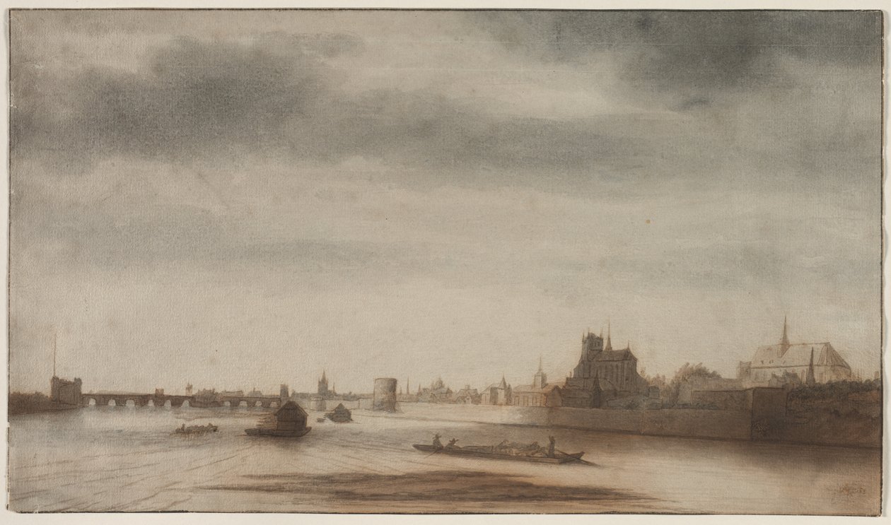 View of Orléans from the Loire de Lambert Doomer