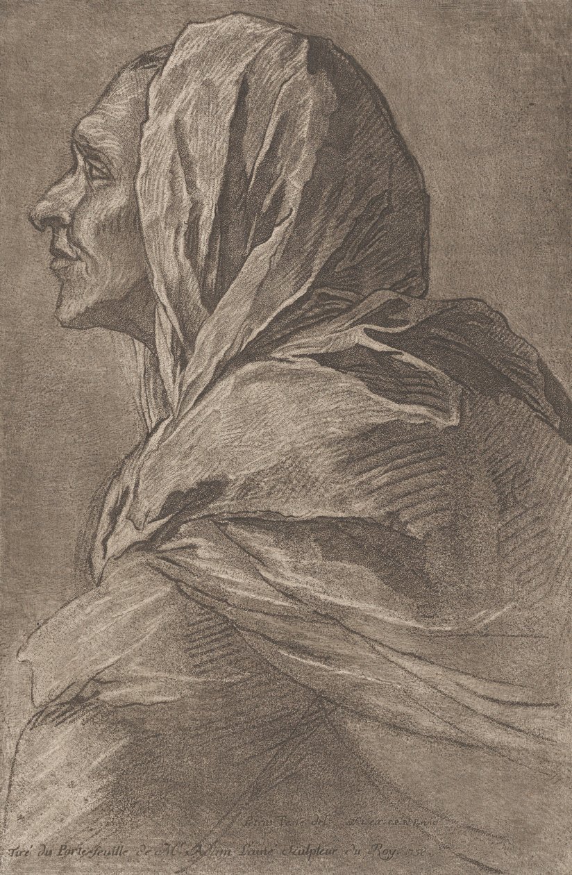 Cabeza de una mujer, ca. 1758 de Lambert Sigisbert Adam