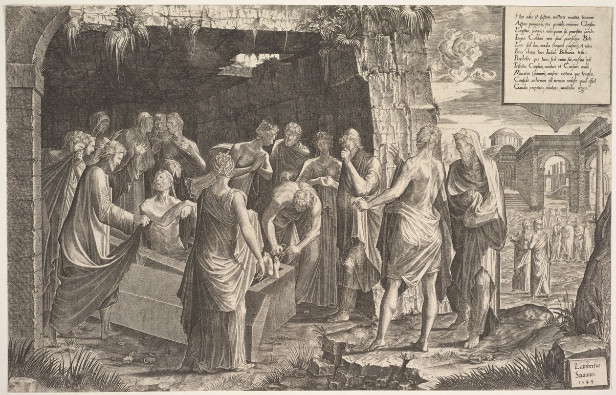 Resurrección de Lázaro, 1544 de Lambert Suavius