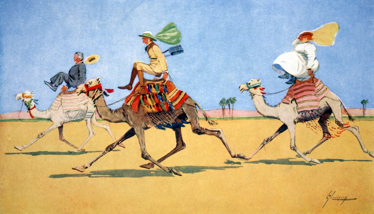 Copa y bola, el juego favorito del camello, 1908 de Lance Thackeray