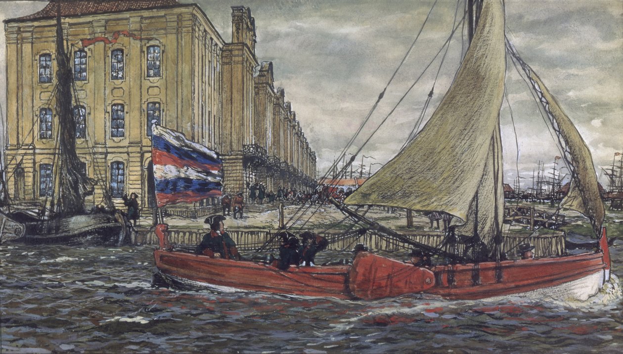 El Botik de Pedro el Grande, 1906 de Lanceray