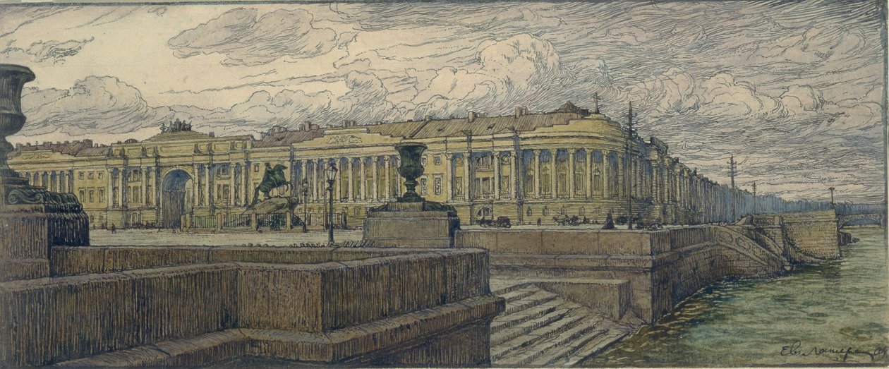 La Plaza del Senado en San Petersburgo, 1904 de Lanceray