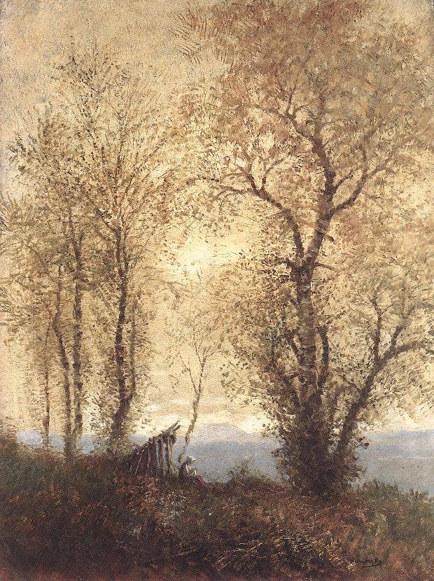 Paisaje en otoño de Laszlo Mednyanszky