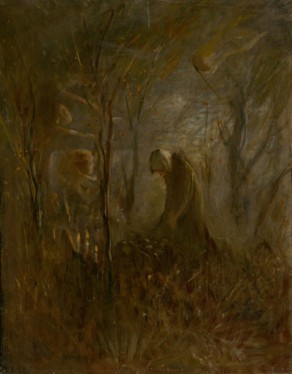 Oración sobre la tumba, 1895 de Laszlo Mednyanszky