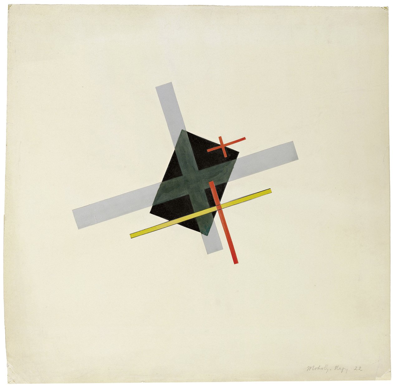 Collage con centro negro, 1922 de Laszlo Moholy Nagy