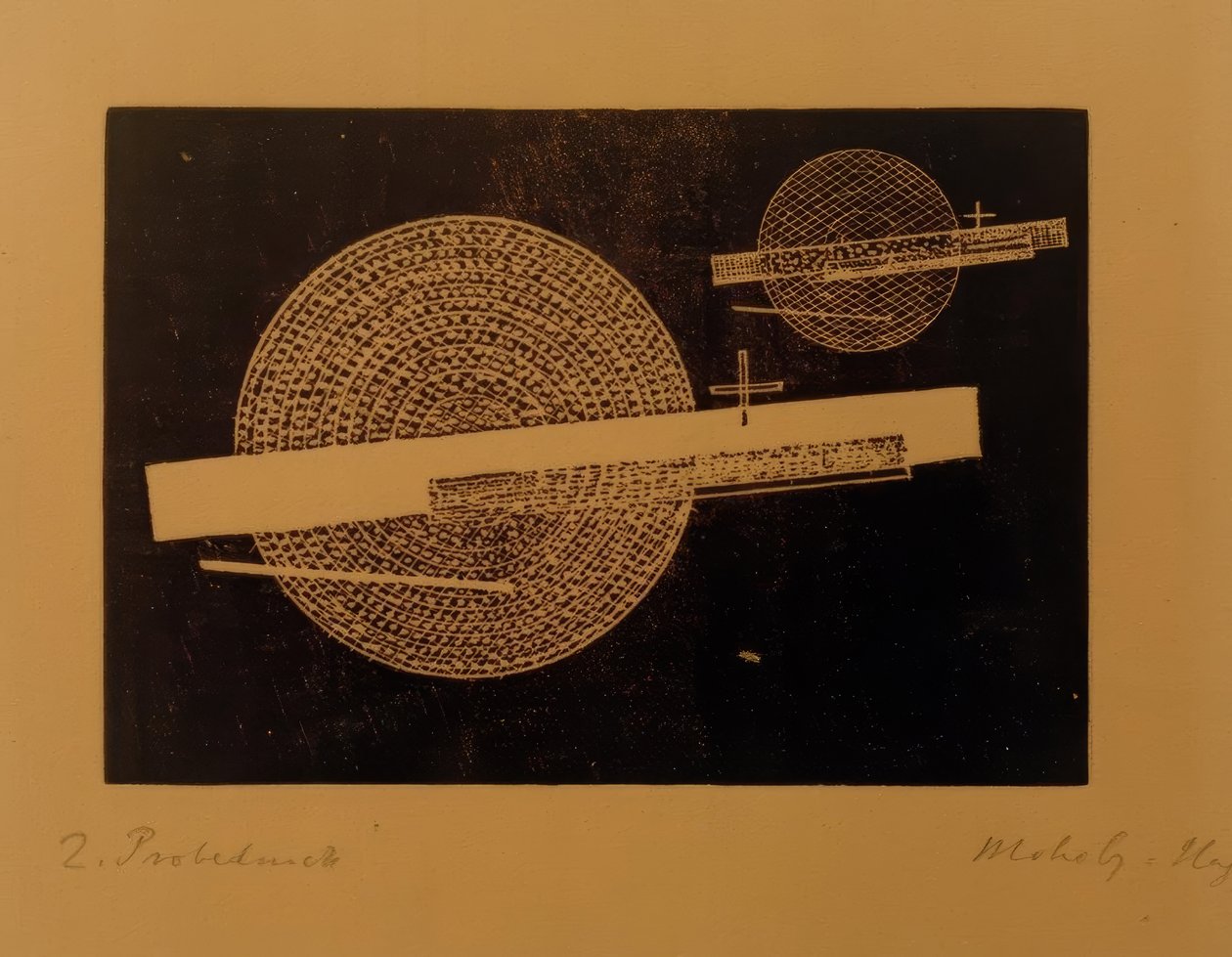 Sin título (Dos círculos con barra) de Laszlo Moholy Nagy