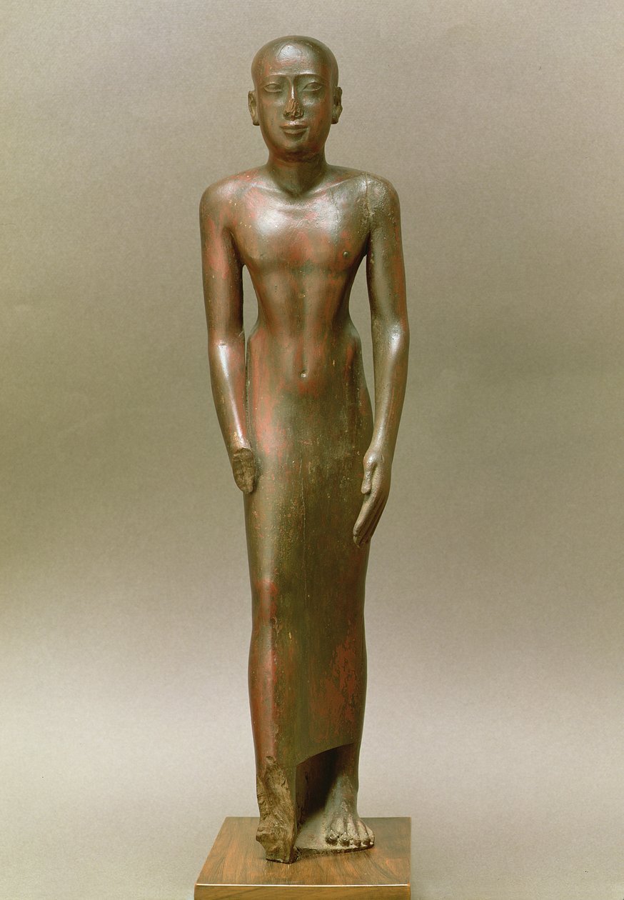 Estatua de un hombre de pie de Late Period Egyptian