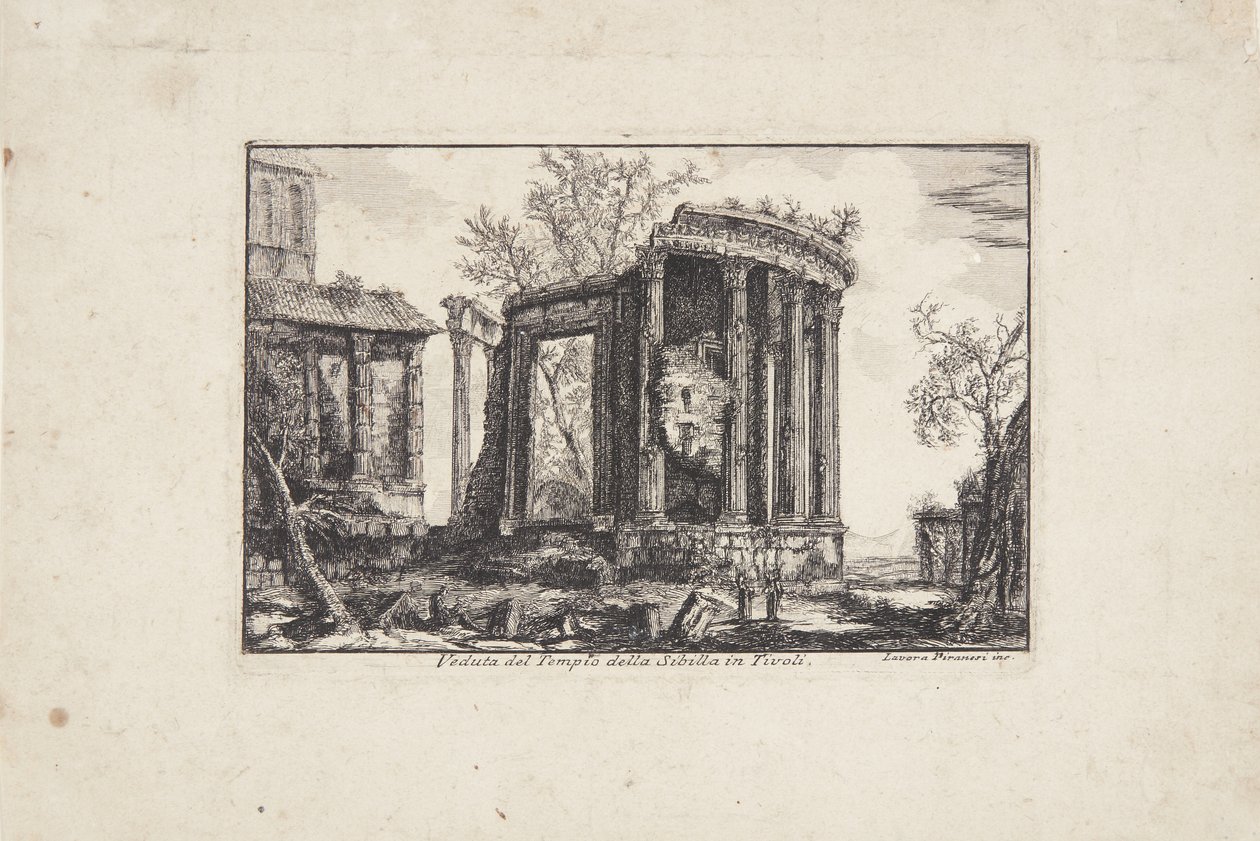 El templo de Sibila en Tívoli de Laura Piranesi