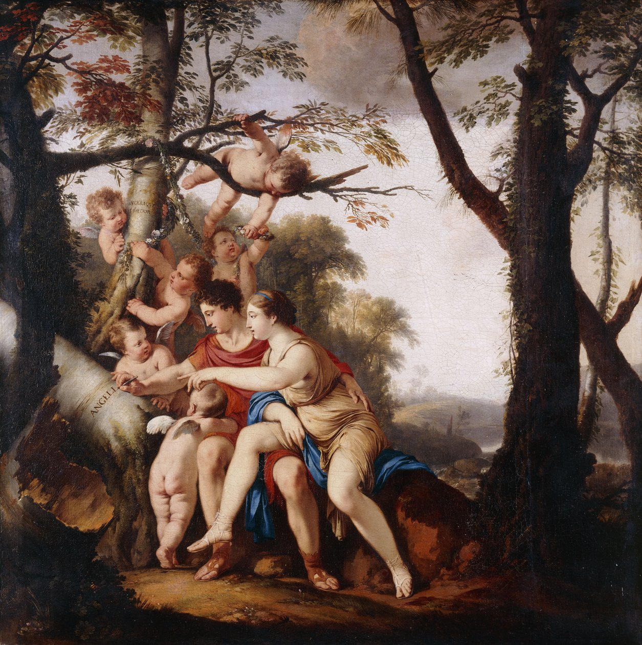 Angélica y Medoro de Laurent de la Hyre