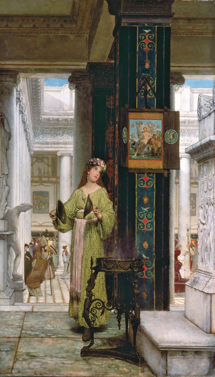 En el Templo, 1871 de Lawrence Alma Tadema