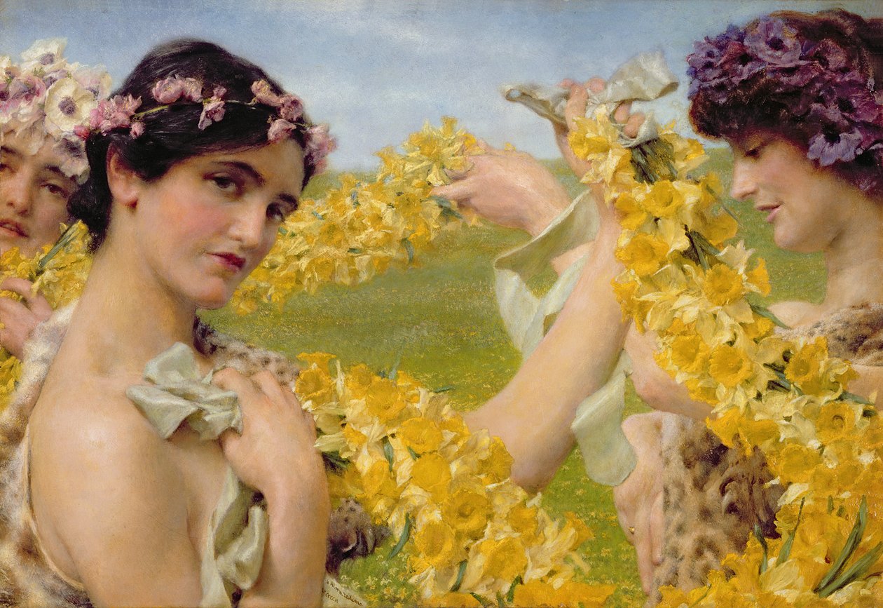 Cuando las flores regresan, c.1911 de Lawrence Alma Tadema