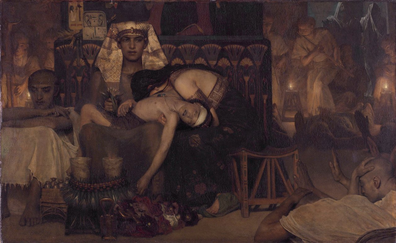 La muerte del primogénito del Faraón Ex. 12:29 de Lawrence Alma Tadema